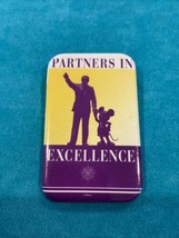 Disney Pin Button Partners in Excellence Silhouette of Walt Disney Mickey Mouse - £6.32 GBP