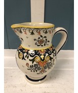 VTG 1970s Mont Saint Michel Hand Painted Milk Creamer Ceramic Pottery 6” - $510.25 MXN