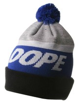 Dope Couture Black Blue and Grey Victory Pom Beanie Winter Hat NWT - £14.84 GBP