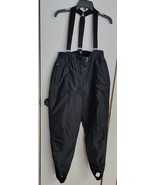 Womens L Inside Edge Vertical Black Ski Snowpants w/Adjust Removable Sus... - $533.89 MXN