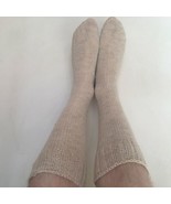 Alpaca Socks - Soft Warm Hand Knit Fair Trade Unisex White Alpaca Knee S... - £35.54 GBP
