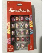  Sweethearts 18 pc press-on Sweethearts Faux nails love valentine  - $15.21 CAD