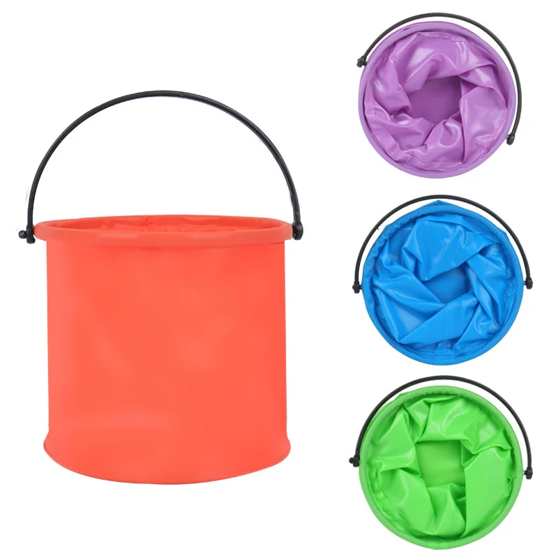 Children&#39;s Outdoor Beach Toy Bucket Portable Folding Retractable Bucket Beach - £6.65 GBP+