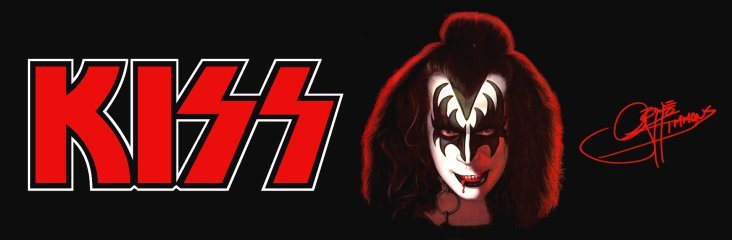 KISS 9 x 3 Inch Gene Simmons Solo Album Glossy Custom Bumper Sticker - $10.50