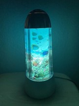 Vintage Fish Aquarium Lamp Night Light Rotating Animated 14&quot; Tall Working - £43.63 GBP