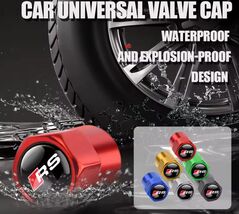 4Pcs Car Tire Valve Cap Tyre Stem Valve Cover for Audi Sline RS S TT QUA... - $13.99