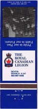 Ontario Matchbook Cover Devon Royal Canadian Legion Branch 247 Playing C... - £0.75 GBP