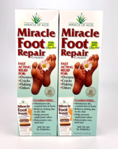 Miracle of Aloe Miracle Foot Repair Cream With 60% Aloe 8oz Each Lot of 2 - £25.42 GBP