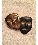Comedy Tragedy Mask Brooch  - $5.00
