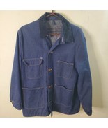 VTG 70s 80s Blue Bell Denim Chore Coat Sz 40 USA Dark Wash Pockets Butto... - $79.48