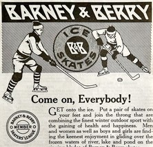 1917 Barney and Berry Ice Skates Advertisement Winter Sports Hockey LGADYC4 - €16,98 EUR