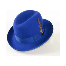Men Bruno Capelo Dress Formal Hat Australian Wool Homburg Godfather GF108 Royal image 5