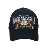 Harley Davidson Cap Motorcycles Black Hills Rally Snap Back Hat 2003 Stu... - £9.55 GBP