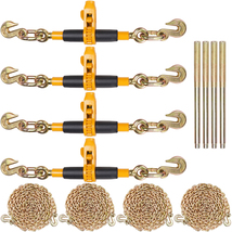 VEVOR Ratchet Chain Binder, 5/16&quot;-3/8&quot; Heavy Duty, 7100 lbs Capacity, 4 PCS - $320.93 CAD
