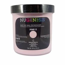 Nugenesis - 100% Pure Nail Dipping Powder - Pink &amp; White (Refill 16oz, Pink II) - £115.99 GBP