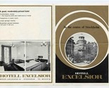 Hotel Excelsior Brochure with Map of Stockholm Sweden 1950&#39;s - £12.45 GBP