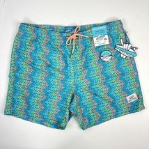 Beach Bros Ombre Turtle Coral UPF Psyche Swim Suit Trunks XXL Mens Pockets New - £32.42 GBP