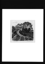 The Canal Bridge/ Wood Engraving Print/ By: Philip Shepard 1963 - $215.00