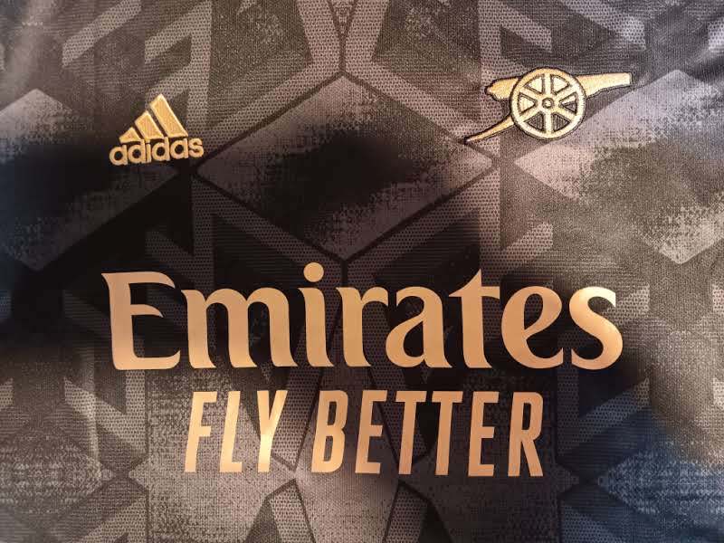 Gabriel Martinelli #11 Arsenal FC EPL Stadium Black Away Soccer Jersey 2022-2023 Item image 5