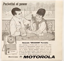1959 Motorola Dragoon Portable Radio Advertisement Vintage Electronics D... - $372.61 MXN