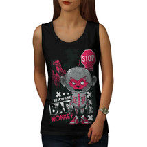 Wellcoda Bad Monkey Stop Zombie Womens Tank Top, Bad Athletic Sports Shirt - $18.61+