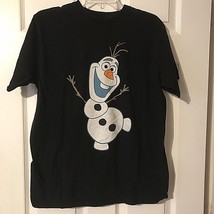 Disney&#39;s Frozen OLAF Black T shirt  with Graphic of Olaf Size Medium - $12.18