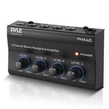 Pyle 4-Channel Portable Stereo Headphone Amplifier - Professional Multi ... - $40.96