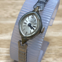 Vintage Benrus Hand Wind Watch Mechanical Lady Silver Tone Stretch Band Cocktail - £20.78 GBP