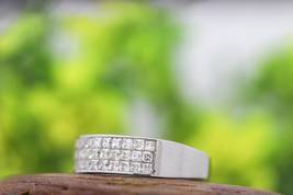 Unique Princess Cut Diamond Engagement Ring Half Eternity Bridal Wedding Band - £159.07 GBP