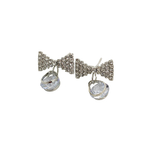 Lortrina Earrings  for Women,Silver Plated Sparkling Rhinestone Bow Stud... - $16.99