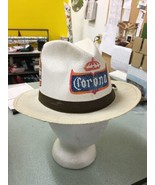 Vintage Corona Beer fedora hat size 7 Mexico 56 Moreno calidad white gol... - €52,11 EUR