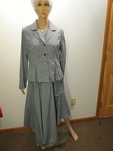SPIRITHOUSE Unique 2pc Sleeveless Dress Suit Asymmetrical Gray Quirky Vi... - £39.46 GBP