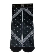 ODD SOX Black Handkerchief Bandana Paisley Pique Crew Socks Men&#39;s 6-13 NWT - $14.99