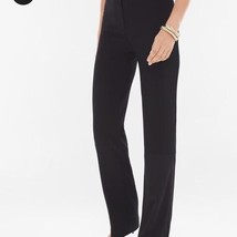 CHICO&#39;s Collection Dressy Pants Black Trousers Front Zipper Non-Iron Siz... - $19.79