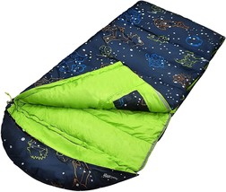 Acecamp Kids Sleeping Bag, Glow-In-The-Dark Sleeping Bag For Kids, Slumber Party - £57.42 GBP