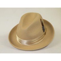 Men Bruno Capelo Dress Hat Australian Wool Crushable Fedora Giovani Un135 Tan image 4