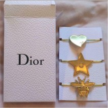 Christian Dior Novelty hair accessories hair elastic Set GOLD 3 goods vip gift - $92.22