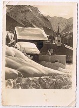 Germany Postcard RPPC Mountain Village Under Snow - $4.94