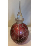 Red GLASS PERFUME BOTTLE BOHEMIAN ART GLASS Look Alike Heavy Beautiful - €104,69 EUR