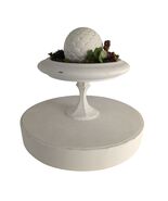 Upcycled Tiered Centerpiece 10&quot; T 12&quot; W Off-White Chalk Paint Farmhouse ... - $50.17 CAD