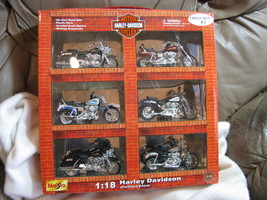 Harley Davidson Collection 1. 6 pieces set. 1999. 1:18. Maisto. Unopened. - $95.00