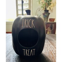 Vintage Ray Dunn Halloween Trick Or Treat Ceramic Black Pumpkin - £28.42 GBP