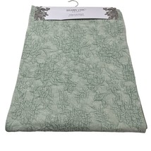 Shabby Chic Matelasse Table Runner Soft Green Textured Floral 16&quot;x 90&quot; F... - $25.86