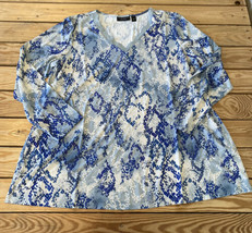 Susan graver NWOT Women’s Printed cool touch A-line Tunic size XL Blue S5 - £13.20 GBP