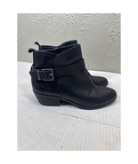 Vince Camuto Women’s Peamer Ankle Boots Black Leather Buckle Straps Size... - $48.99 CAD