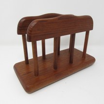 Goodwood Genuine Teak Thailand Napkin Holder Wood Spindle Caddy VTG 1970s - £9.77 GBP