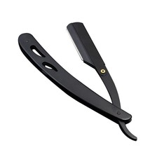 Professional Stainless Steel Straight Razor Holder with Antique Black Folding Sh - £4.97 GBP