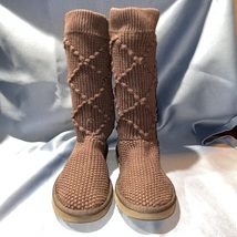 UGG Chocolate Brown CLASSIC ARGYLE KNIT Boots, S/N 5879, Women 8 - £54.13 GBP