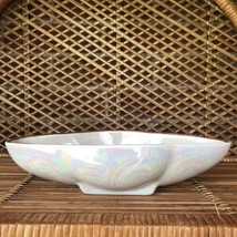 Vintage Ceramic Pottery Dish Trinket Bowl Planter Iridescent White Pearl... - $487.24 MXN
