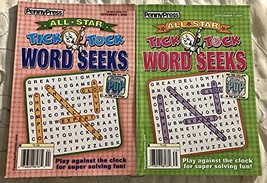 Lot of 2 Penny Press All Star Tick Tock Word Seek Search Circle Puzzles Books 20 - £8.66 GBP